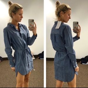 NWT Lacoste Chambray Belted Tunic/Shirt